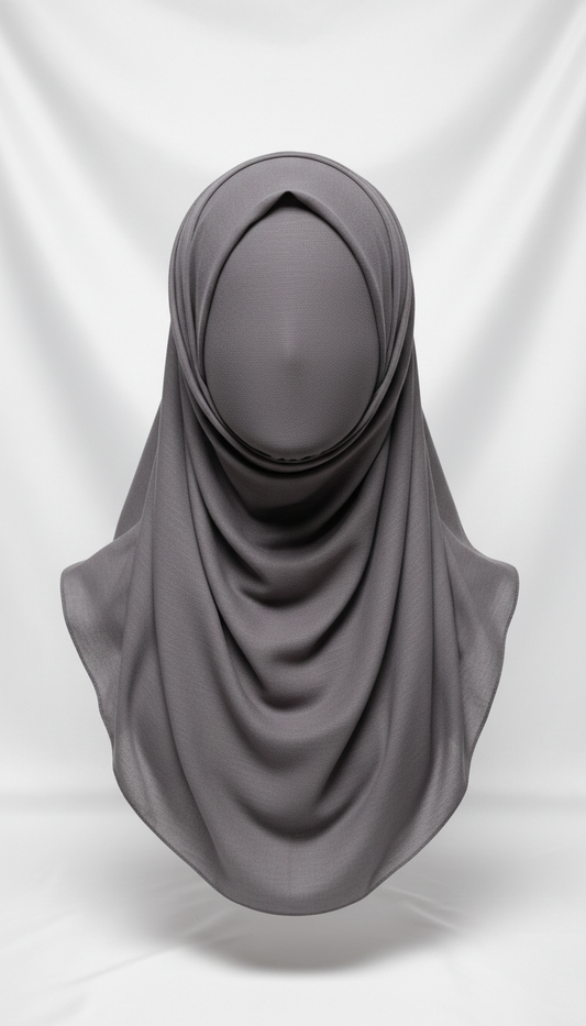 Charcoal Flowing Hijab