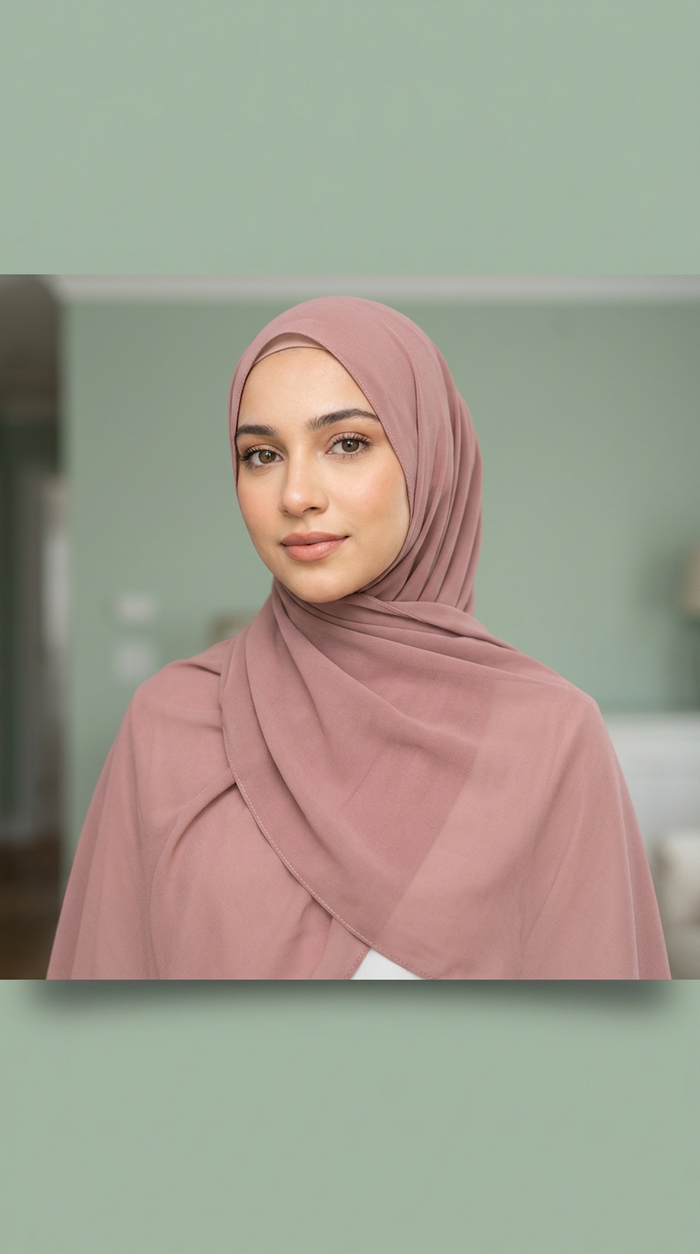 Dusty Rose Chiffon Hijab