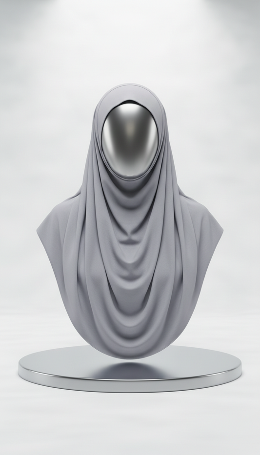 Cool gray hijab demo
